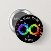 Autistic Pride Infinity Symbool Ronde Button 5,7 Cm (Voorkant /achterkant)