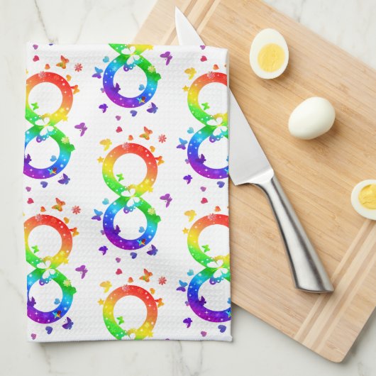 Autistic Pride Infinity Symbool Theedoek (Quarter Fold)