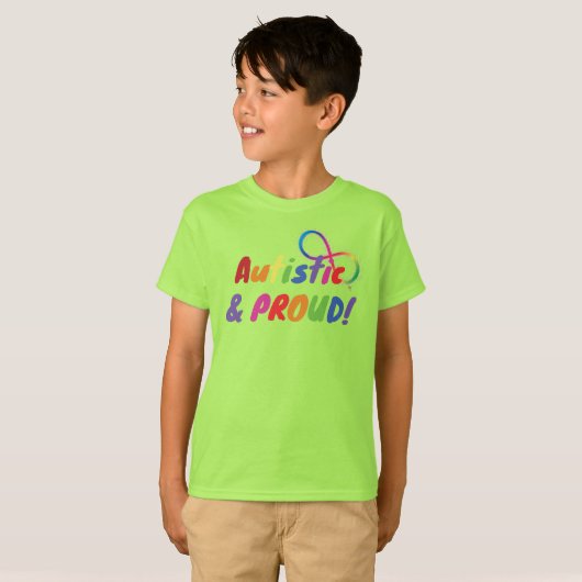 Autistic Pride Kinder Shirt (Voorkant volledig)