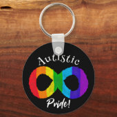 Autistic Pride Neurodiversity Autism Rainbow Keych Sleutelhanger (Voorkant)
