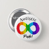 Autistic Pride Neurodiversity Autisme Rainbow Ronde Button 5,7 Cm (Voorkant /achterkant)