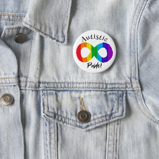 Autistic Pride Neurodiversity Autisme Rainbow Ronde Button 5,7 Cm (In situ)