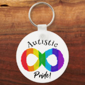 Autistic Pride Neurodiversity Autisme Rainbow Sleutelhanger (Voorkant)