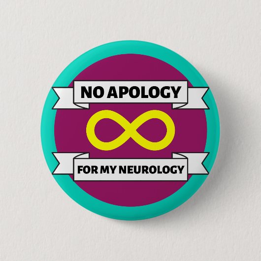 Autistic Pride Ronde Button 5,7 Cm (Voorkant)