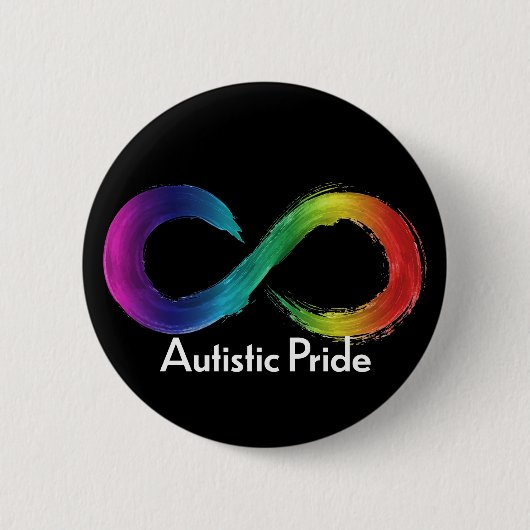 Autistic Pride Ronde Button 5,7 Cm (Voorkant)