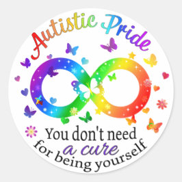 Autistic Pride Ronde Sticker