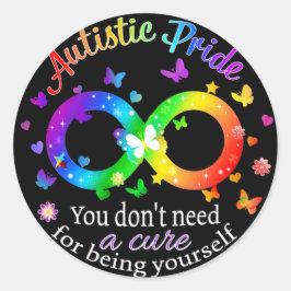 Autistic Pride Ronde Sticker