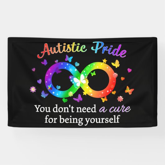 Autistic Pride Spandoek (Horizontaal)