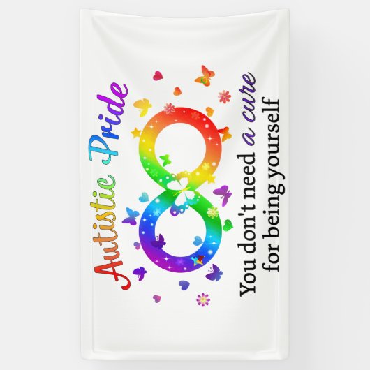 Autistic Pride Spandoek (Verticaal)