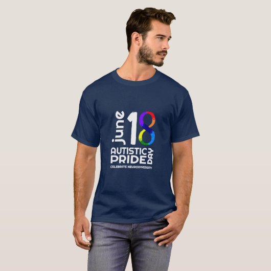Autistic Pride T-Shirt Blue (Devant entier)
