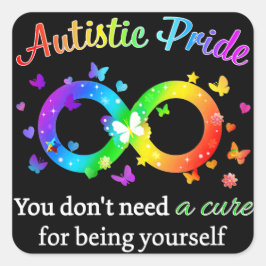 Autistic Pride Vierkante Sticker