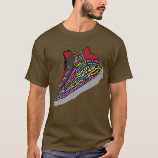 Autistic Sneaker Wordart T-shirt