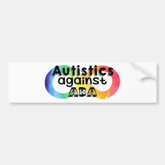 Autistics against ABA Bumpersticker (Voorkant)