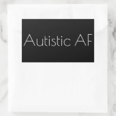 Autistisch AF Rechthoekige Sticker (Tas)