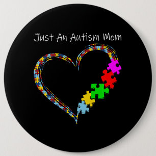 Autistisch   Alleen een autisme mam Ronde Button 6,0 Cm