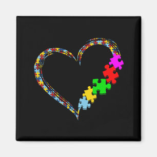 Autistisch Autisme — Heart Puzzle Piece Magneet