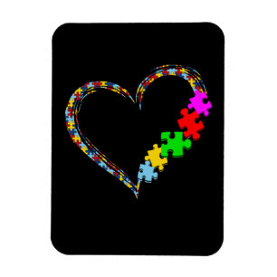Autistisch Autisme — Heart Puzzle Piece Magneet