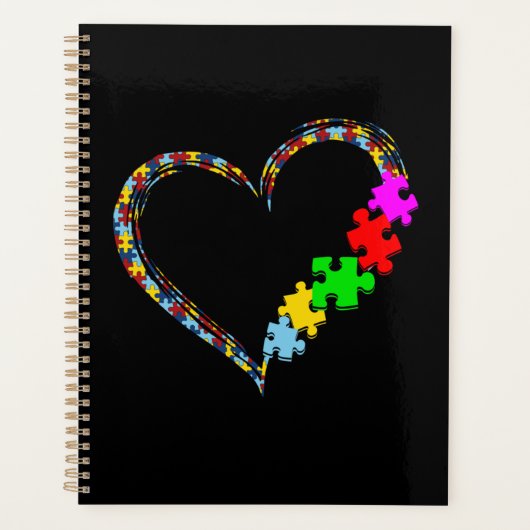 Autistisch | Autisme — Heart Puzzle Piece Planner (Voorkant)