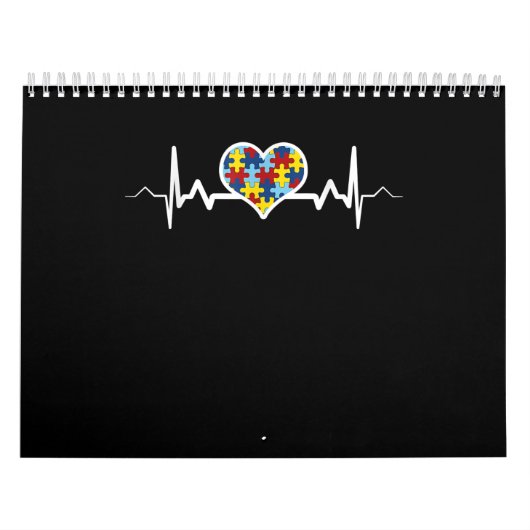 Autistisch | Autisme Heartbeat Puzzle Pride Kalender (Hoes)