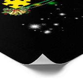 Autistisch | Autisme Puzzle Piece-kerstboom Poster (Hoek)