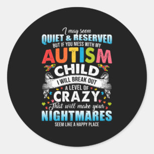 Autistisch bewustzijn Puzzle Piecks Proud Auti Ronde Sticker