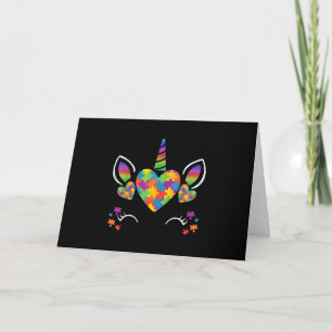 Autistisch   Cute Unicorn Autisme Bewustzijnspuzze Kaart