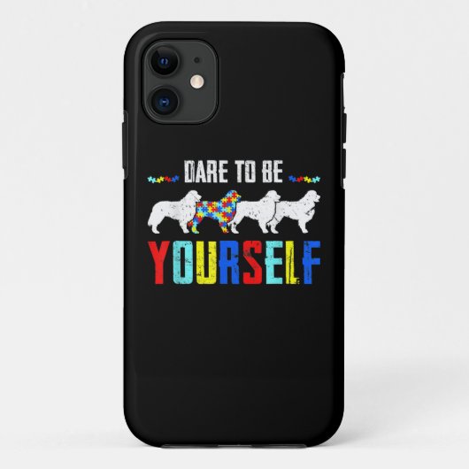 Autistisch | Dare to be Difference Bernese Mountai Case-Mate iPhone Case (Achterkant)