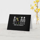 autistisch | Dare to be Different Dabbing Skelet Kaart (Gele Bloem)