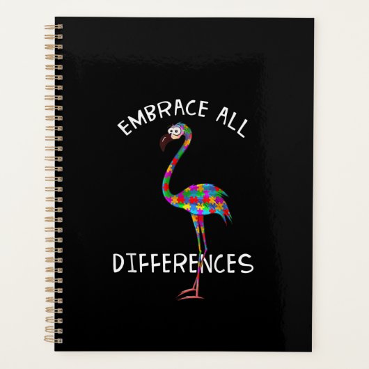 Autistisch | Embrace All Difference Flamingo Puzzl Planner (Voorkant)