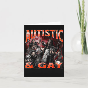 Autistisch En Homo Grappig Hard Skelet Meme Bootle Kaart