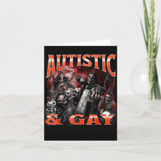 Autistisch En Homo Grappig Hard Skelet Meme Bootle Kaart