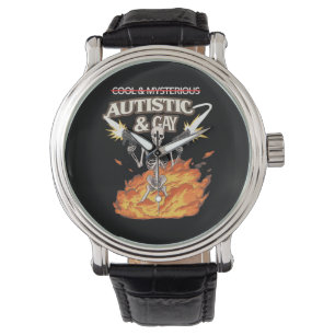 Autistisch en homo skelet grappig autisme bewustzi horloge