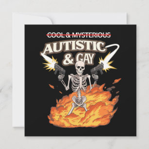 Autistisch en homo skelet grappig autisme bewustzi kaart