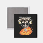Autistisch en homo skelet grappig autisme bewustzi magneet (Voorkant / Achterkant)