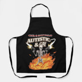 Autistisch en homo skelet grappig autisme bewustzi schort (Voorkant)