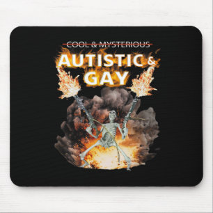 Autistisch en homo skelet grappig autisme skelet m muismat