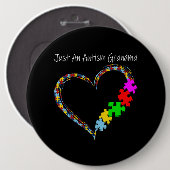 Autistisch | Enkel een autisme opa Ronde Button 6,0 Cm (Voorkant /achterkant)