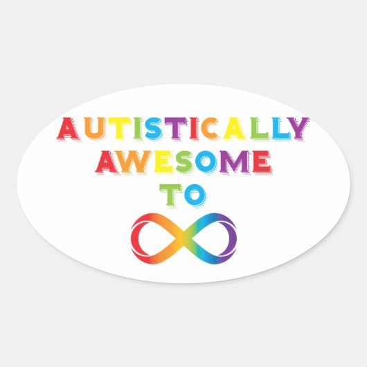 Autistisch Geweldige tot oneindig Ovale Sticker (Voorkant)