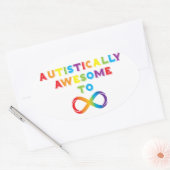 Autistisch Geweldige tot oneindig Ovale Sticker (Envelop)