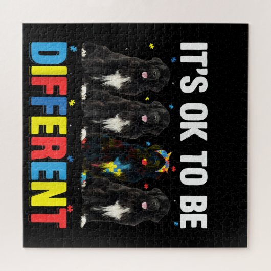 Autistisch |Het is oké om een andere Newfoundland  Legpuzzel (Horizontaal)