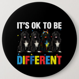 Autistisch Het is oké om een andere Newfoundland M Ronde Button 6,0 Cm