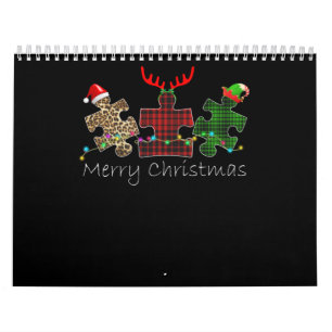 Autistisch   Kerst-autisme Puzzle Piece Kalender