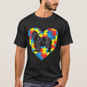 Autistisch Love Heart Newfoundland Newfie Puzzle T-shirt
