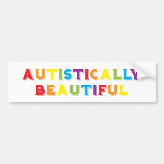 Autistisch mooi bumpersticker (Voorkant)