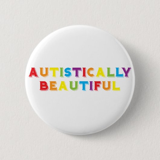 Autistisch mooi ronde button 5,7 cm (Voorkant)