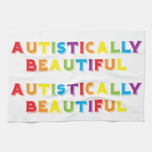 Autistisch mooi theedoek (Horizontaal)