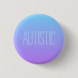 "Autistisch" Paars — Blauw autisme/Neurodiversitei Ronde Button 3,2 Cm