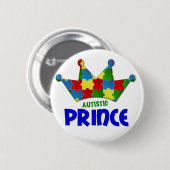 Autistisch prins 1 AUTISME Ronde Button 5,7 Cm (Voorkant /achterkant)