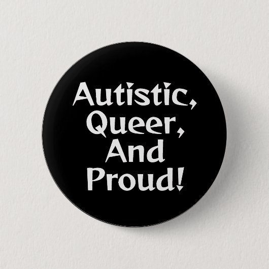 Autistisch, vrolijk en trots! ronde button 5,7 cm (Voorkant)