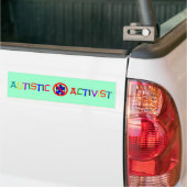Autistische activist bumpersticker (Op Truck)